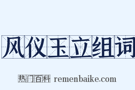 风仪玉立组词是什么意思的图片